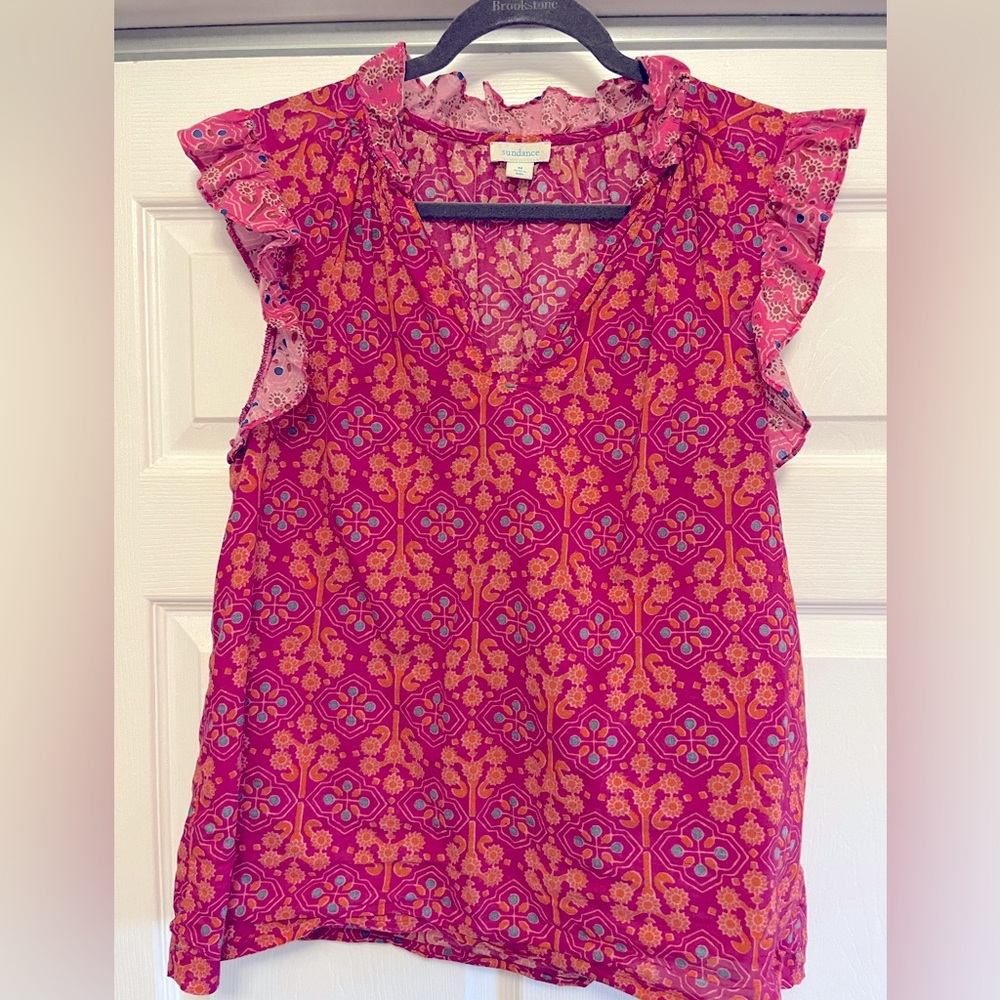 Sundance Delfina Floral Shortsleeve Blouse